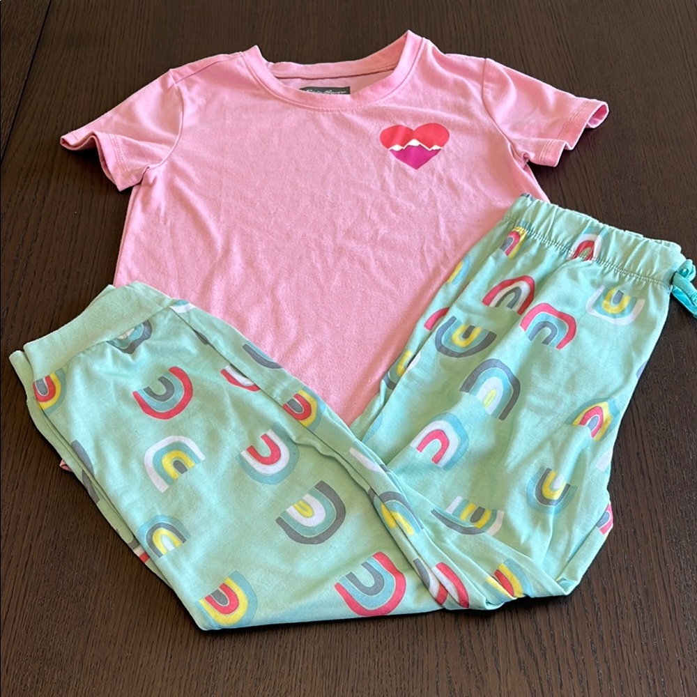 Eddie Bauer - Kids Pajamas Set, Pink/Green, Size L (10/12)